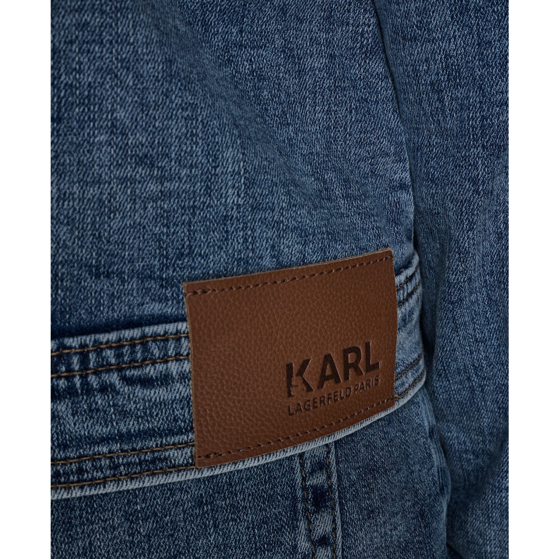 'Button Front Embellished Denim Jacket' für Damen