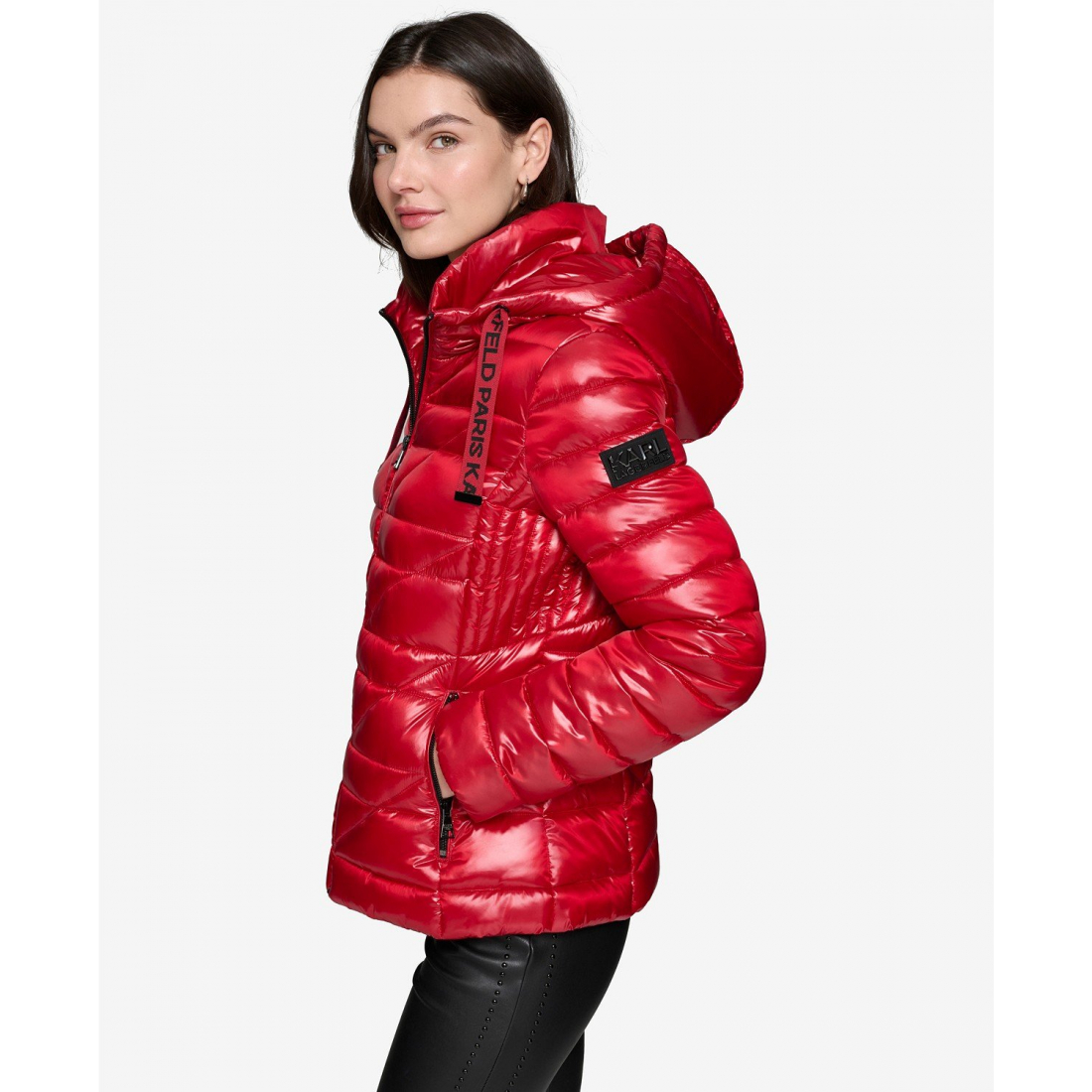 'Drawstring Puffer Coat' für Damen