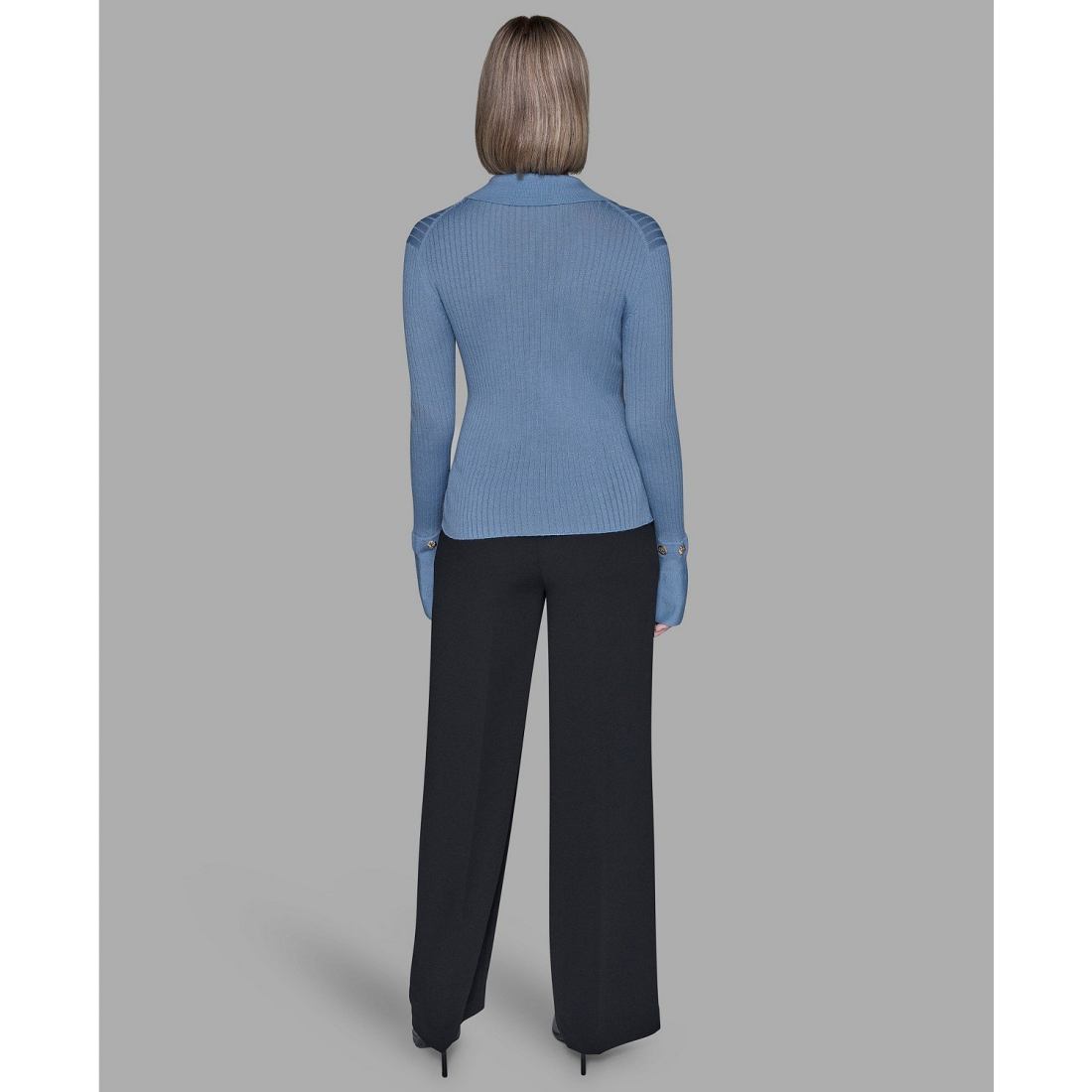 'Contrast Collared Sweater' für Damen