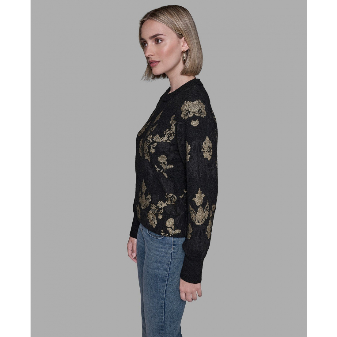 'Baroque Floral Crewneck Sweater' pour Femmes