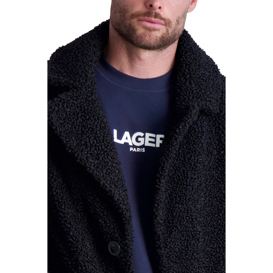 'Fleece Longline Coat' pour Hommes