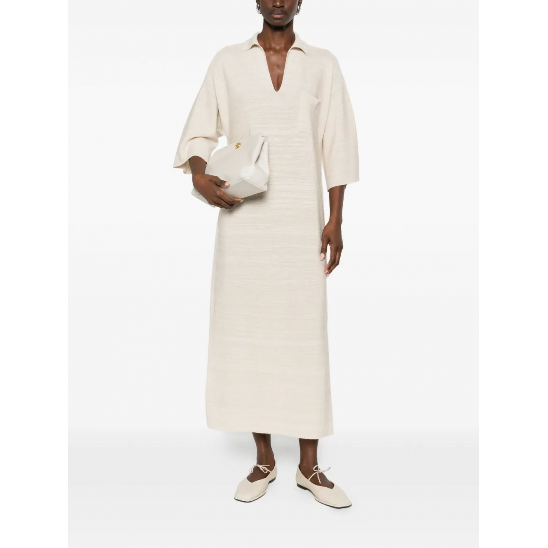 Robe maxi 'V-Neck Pocket' pour Femmes