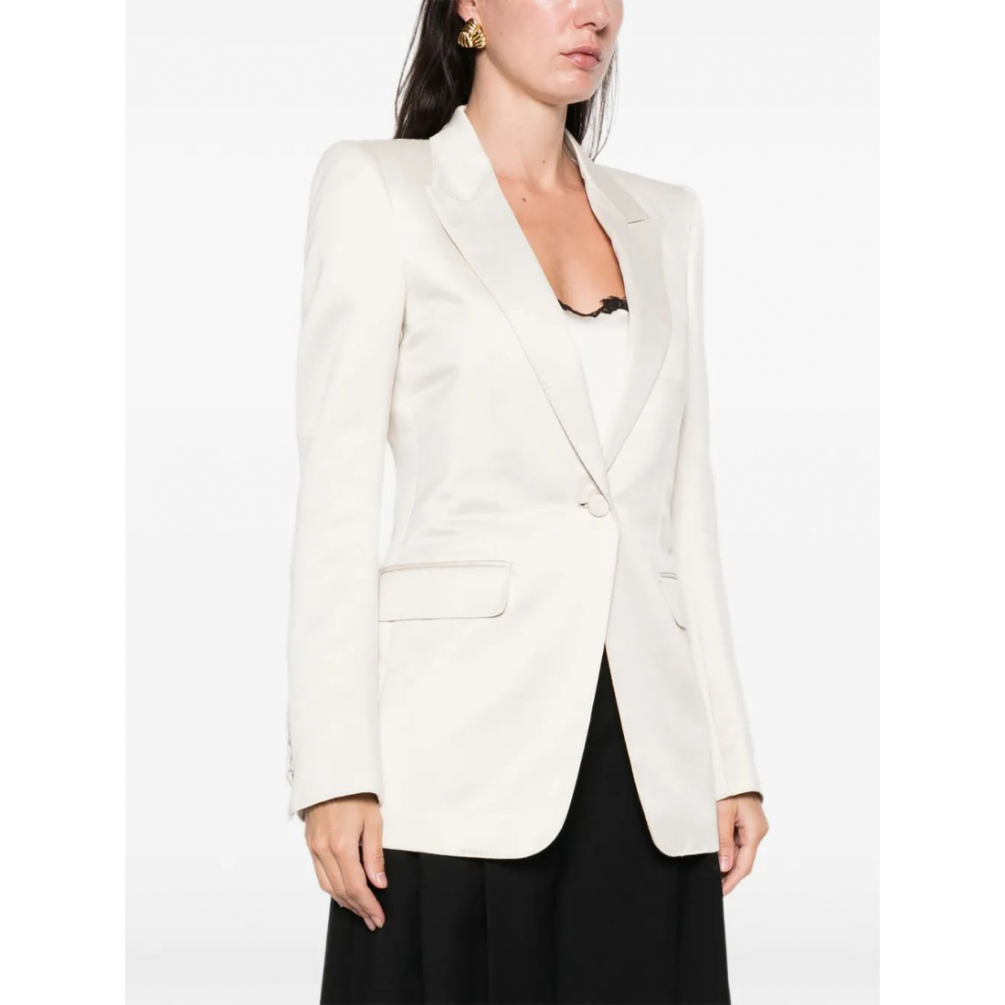 Blazer 'Flap-Pocket Single-Breasted' pour Femmes