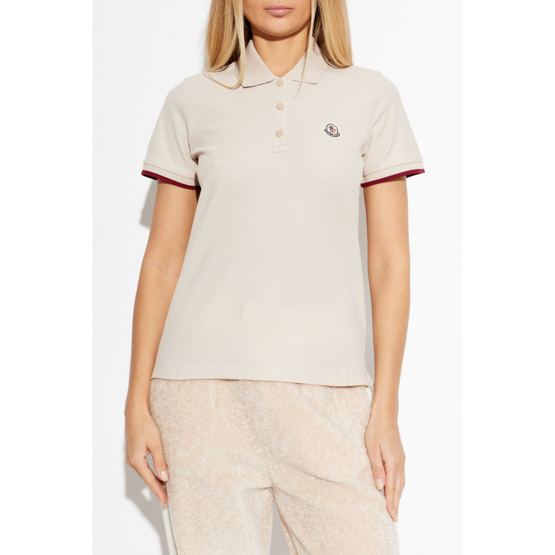 'Logo' Polohemd für Damen