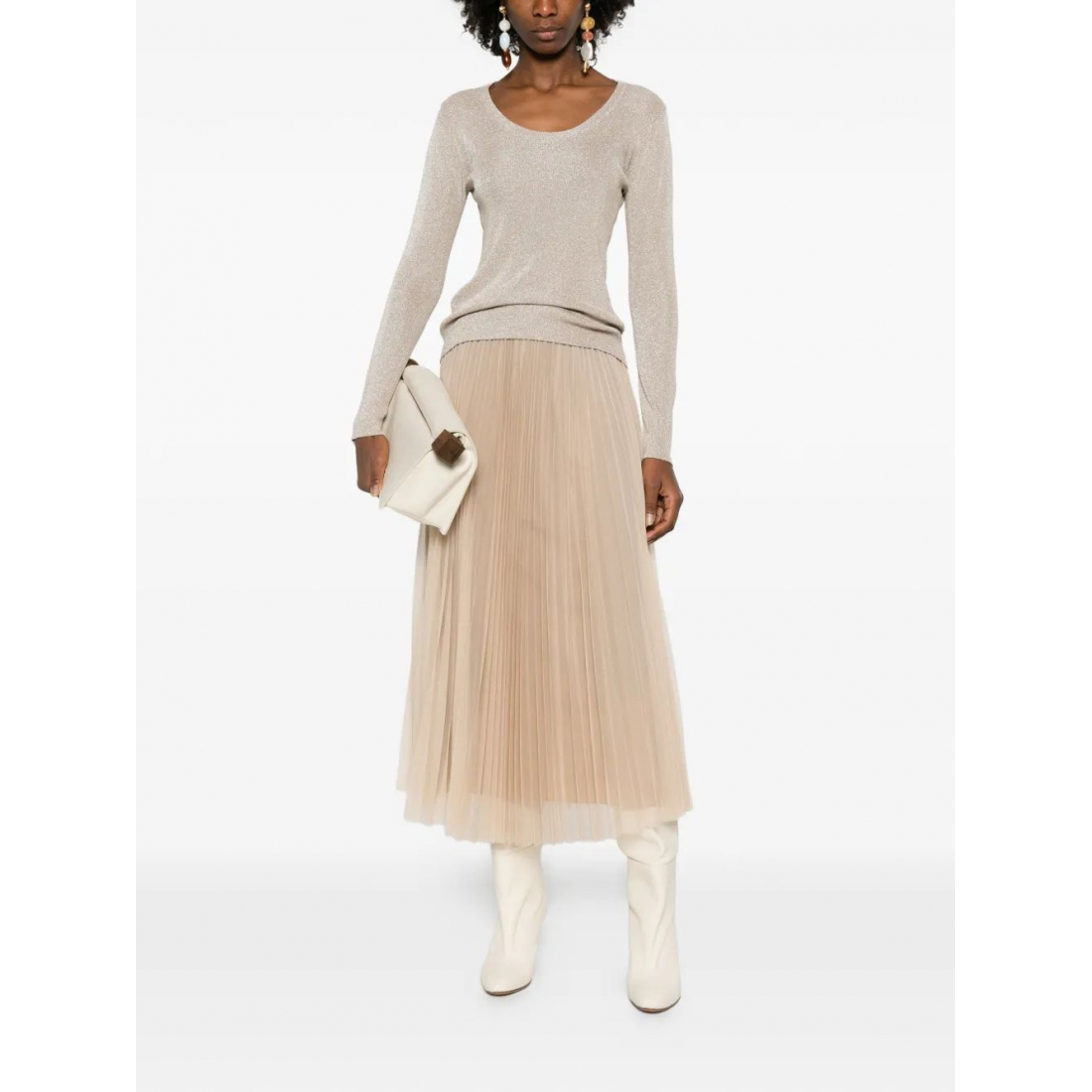 Top à manches longues 'Scoop-Neck' pour Femmes