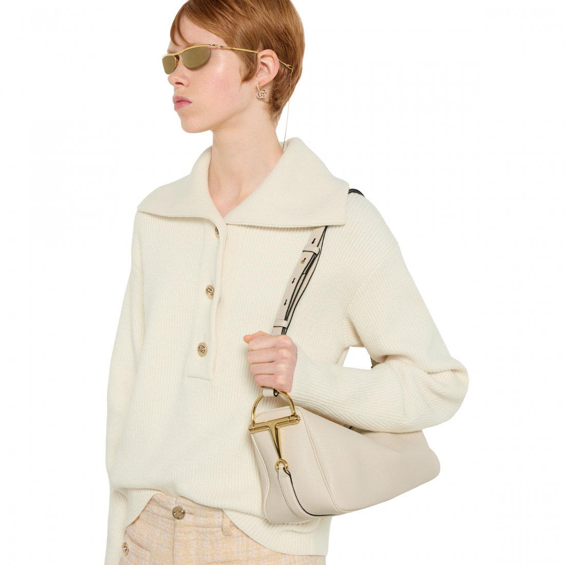 Women's 'Half Horsebit Medium' Shoulder Bag