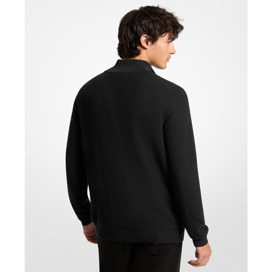 'Mouline Texture Quarter-Zip Sweater' für Herren