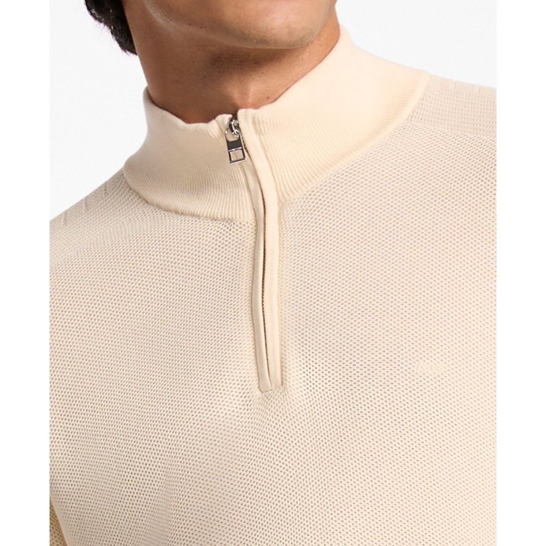 'Mouline Texture Quarter-Zip Sweater' für Herren