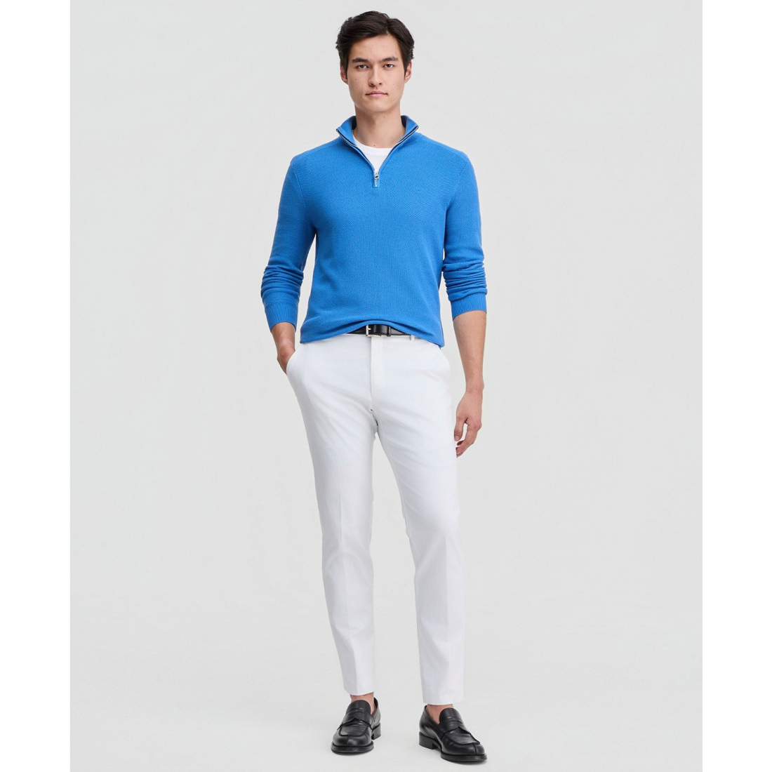 'Mouline Texture Quarter-Zip Sweater' für Herren