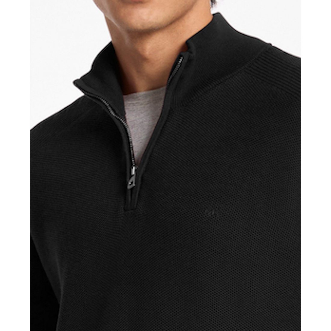 'Mouline Texture Quarter-Zip Sweater' für Herren