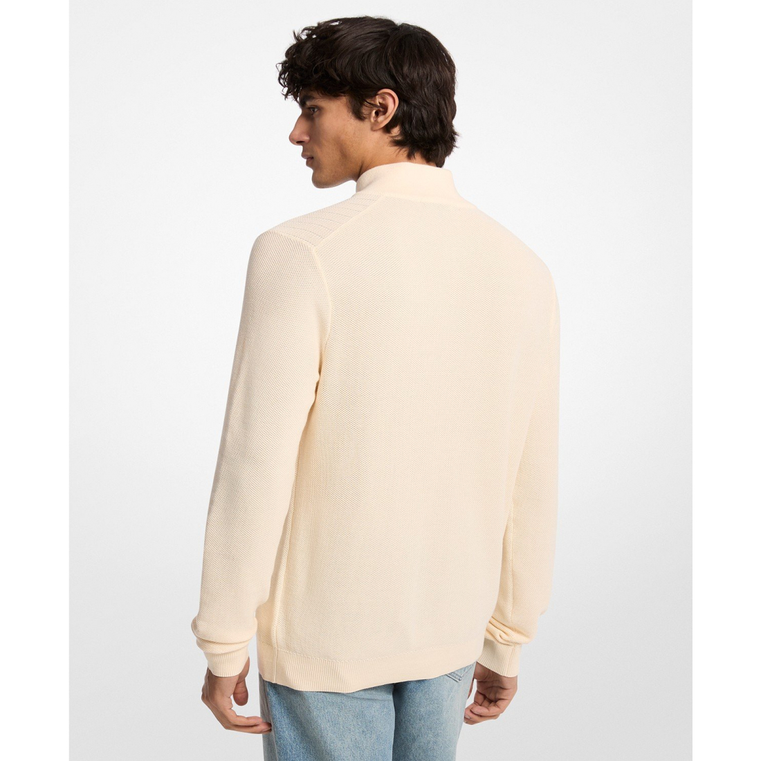 'Mouline Texture Quarter-Zip Sweater' für Herren