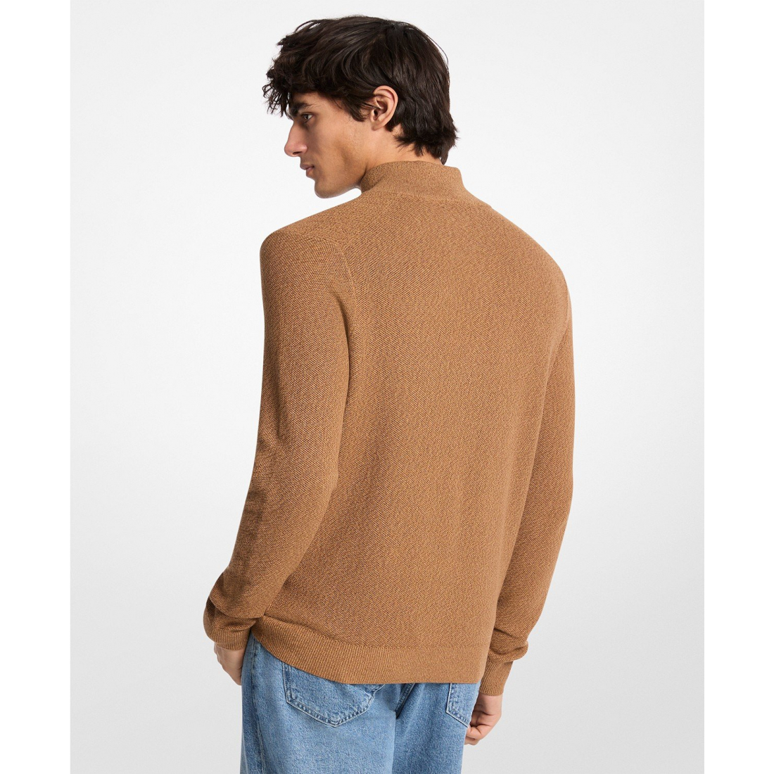 'Mouline Texture Quarter-Zip Sweater' für Herren