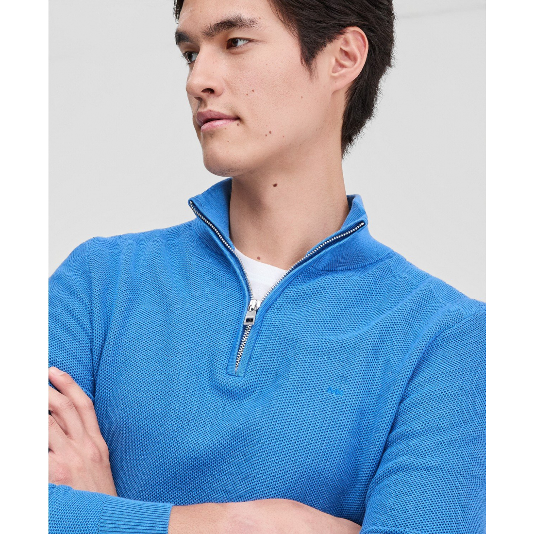'Mouline Texture Quarter-Zip Sweater' für Herren