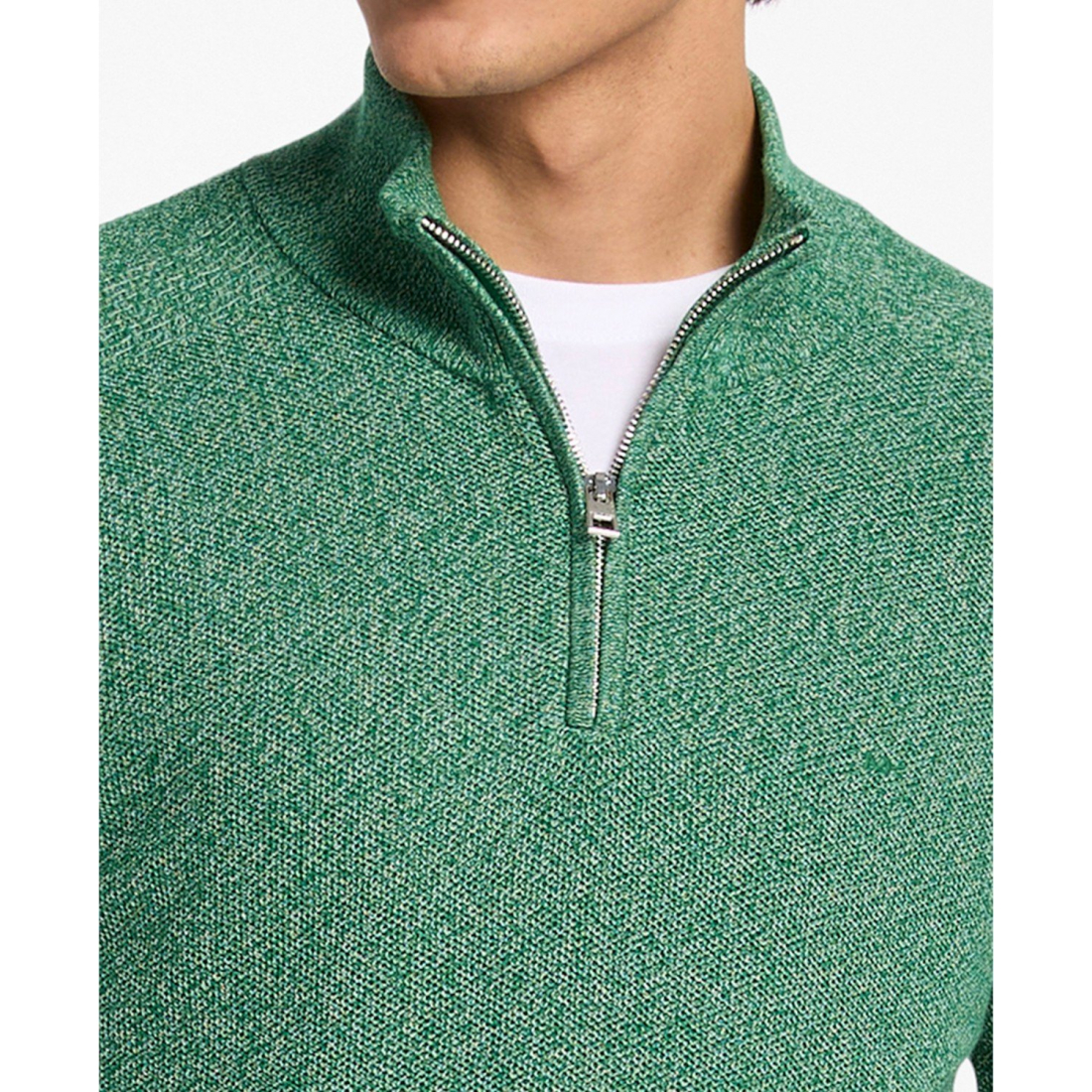'Mouline Texture Quarter-Zip Sweater' für Herren