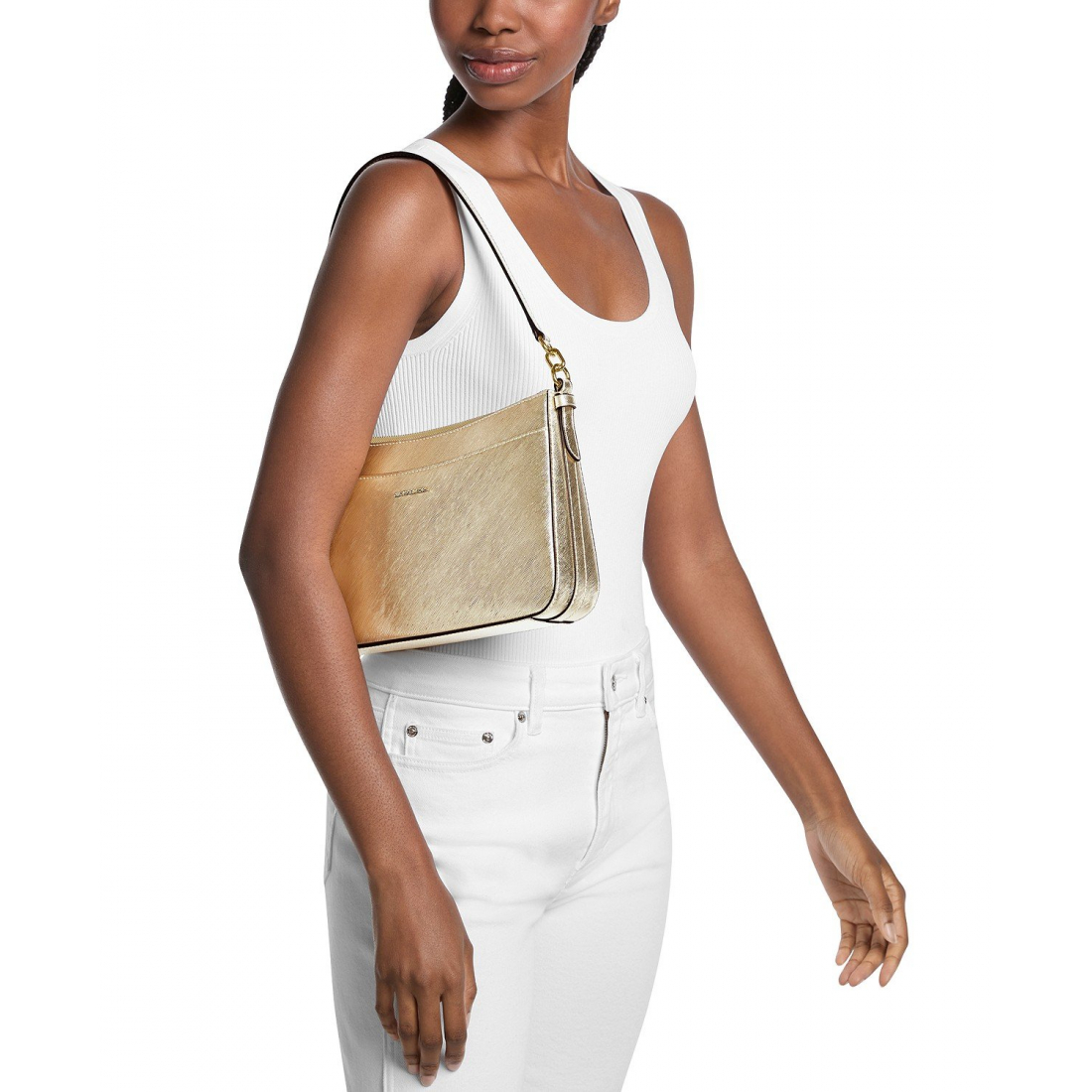 Women's 'Michael Kors Jet Set Top Zip Pouchette Crossbody Bag'