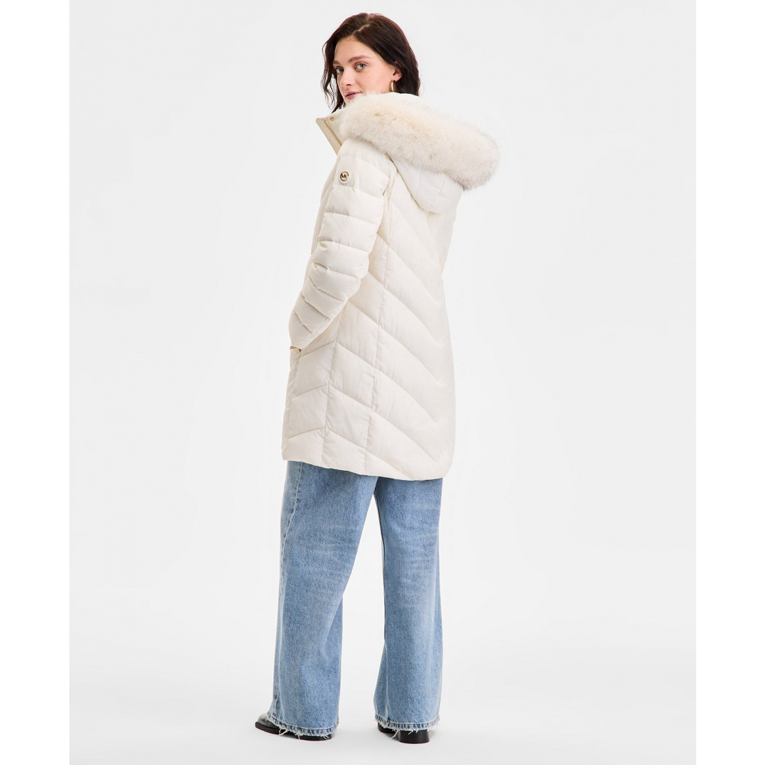 Women's 'Faux-Fur-Trim Hooded Puffer Coat'
