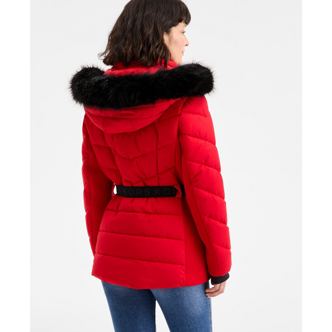 Women's 'Faux-Fur-Trim Hooded Puffer Coat'