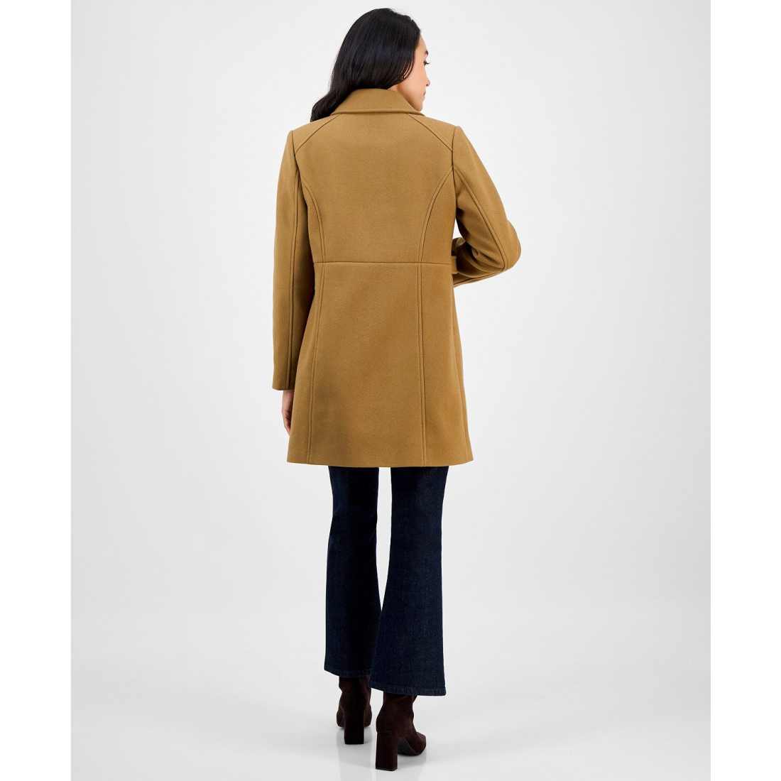 'Collared Zip-Front Coat' pour Femmes