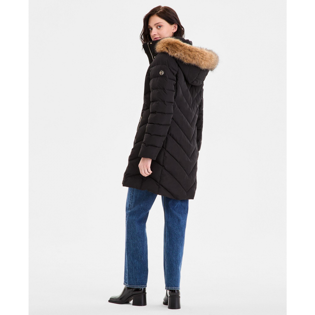 Women's 'Faux-Fur-Trim Hooded Puffer Coat'
