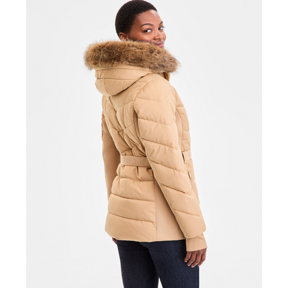 Women's 'Faux-Fur-Trim Hooded Puffer Coat'