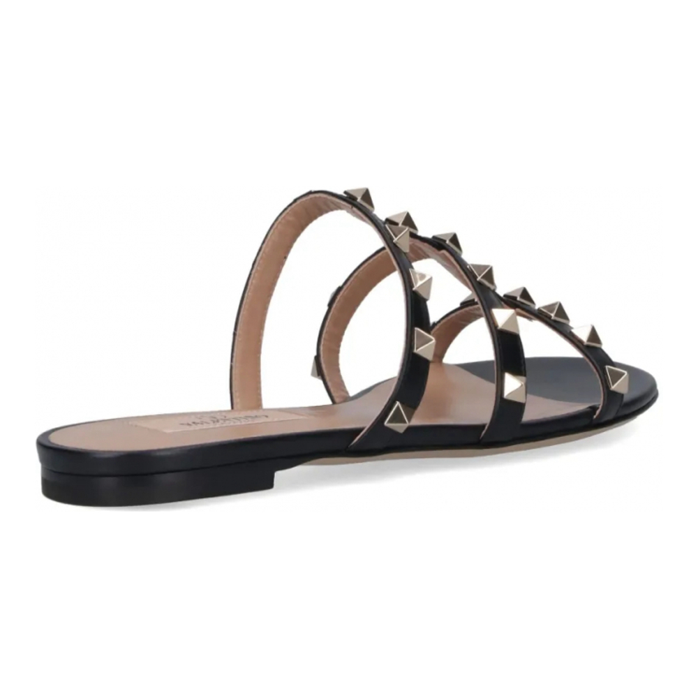Sandales plates 'Rockstud Three-Strap' pour Femmes