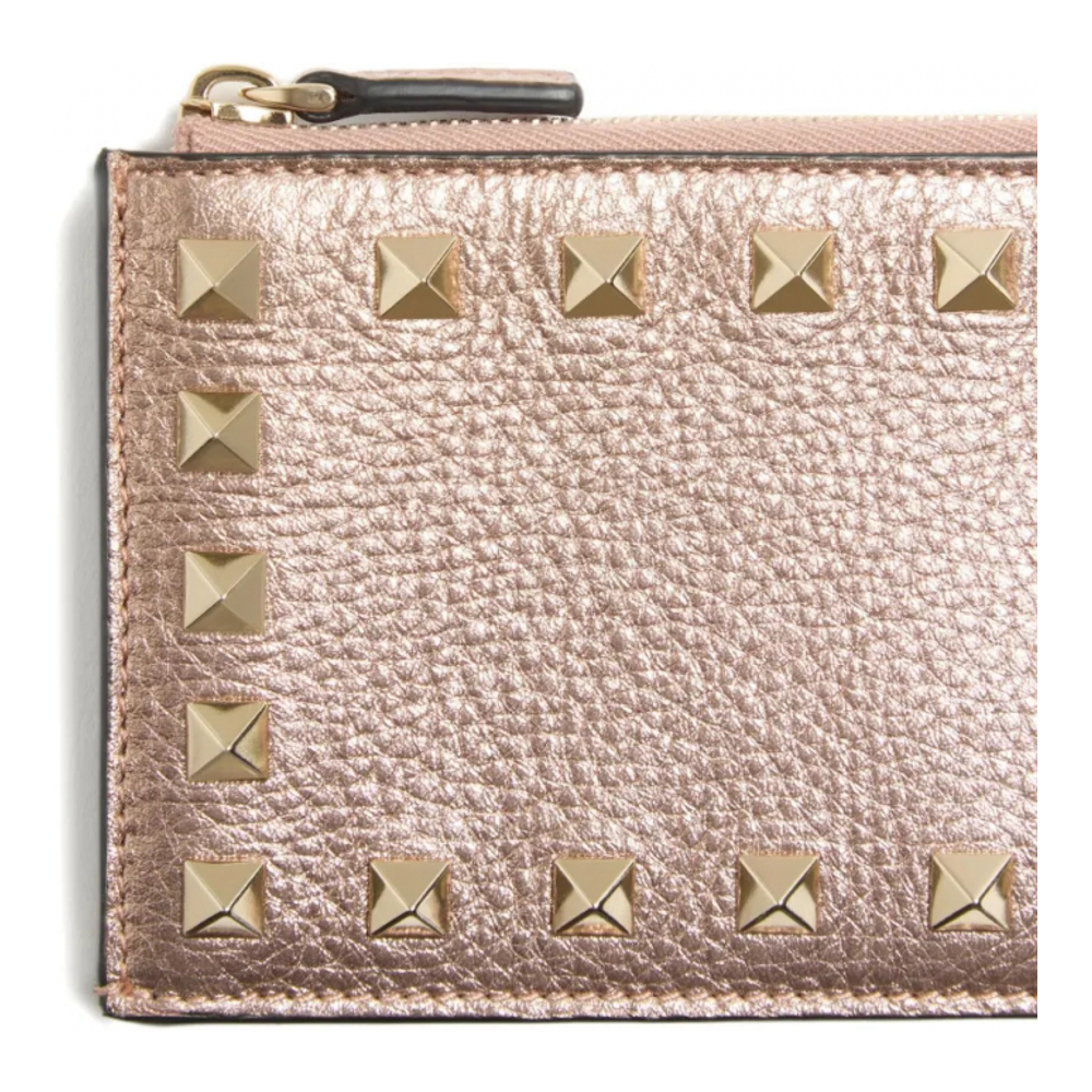 Women's 'Rockstud Grainy' Card Holder