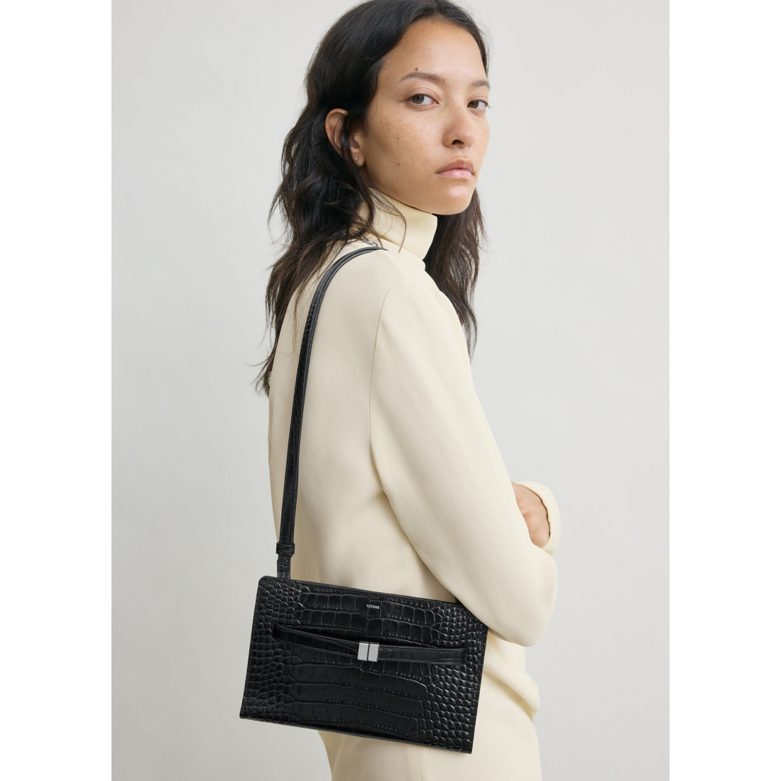 Sac à bandoulière 'Belted Croco-Embossed' pour Femmes