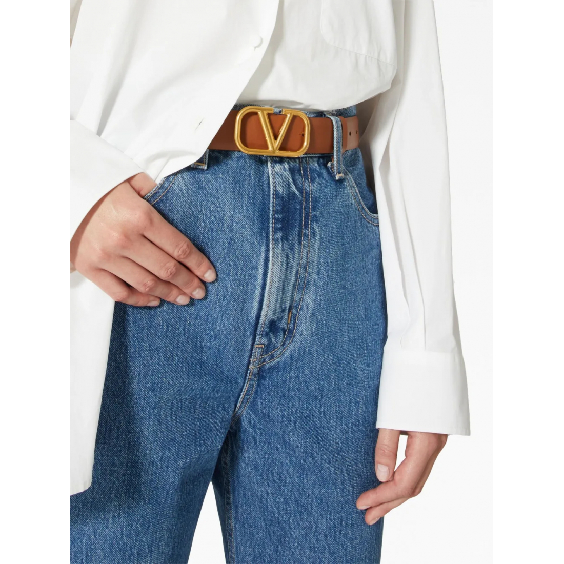 Ceinture 'Vlogo Signature Reversible' pour Femmes