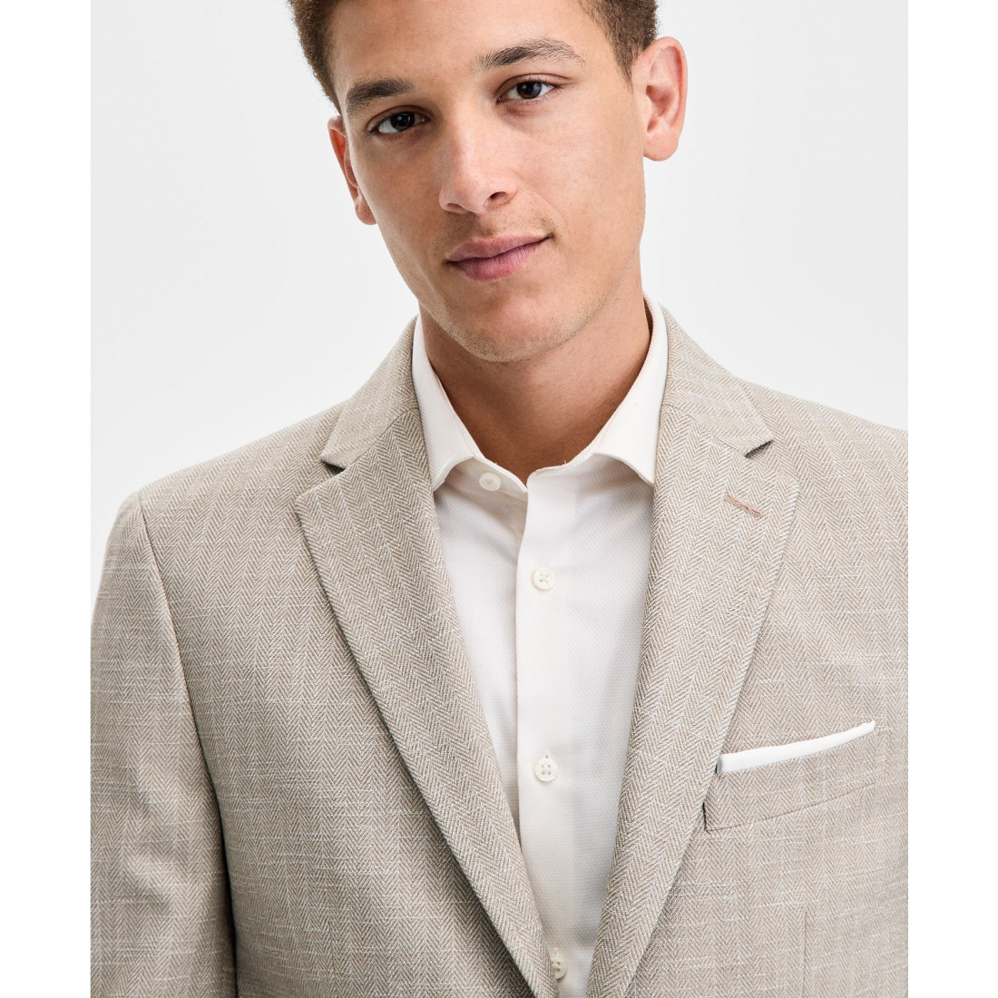 'Modern-Fit Herringbone Sport Coat' pour Hommes