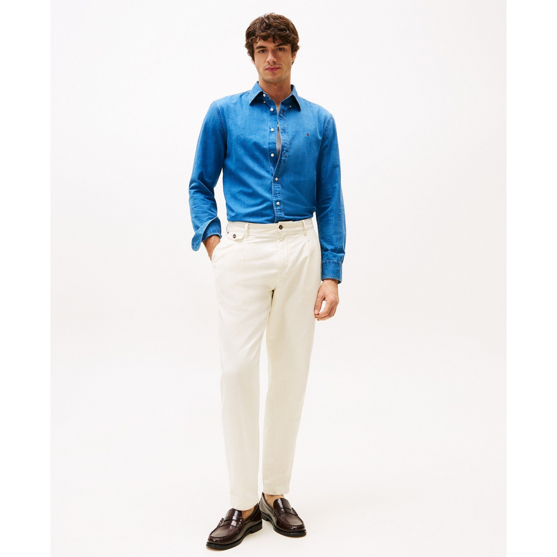 'Regular-Fit Cotton Chambray Shirt' für Herren