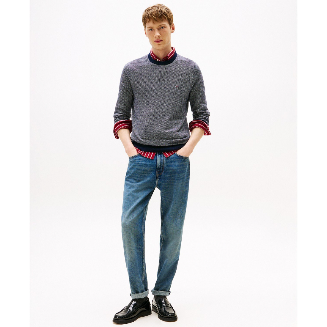 'Pima Cotton Cashmere Crew Sweater' pour Hommes