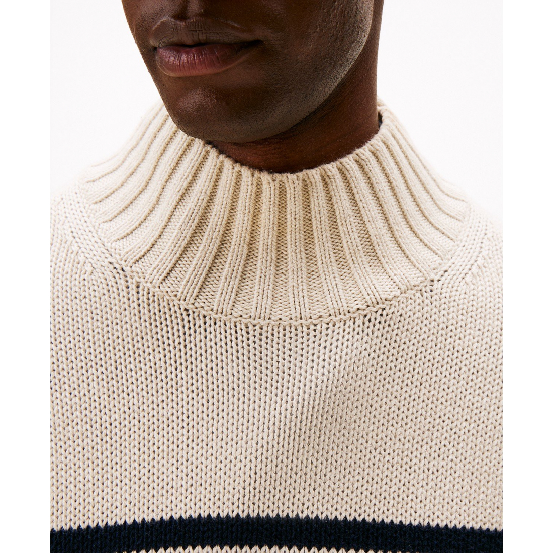 'Breton Stripe Mockneck Sweater' für Herren