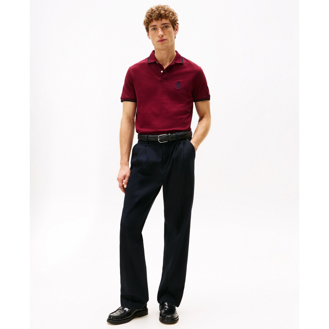 'Seasonal Embroidered Crest Regular Fit Tipped Polo Shirt' pour Hommes