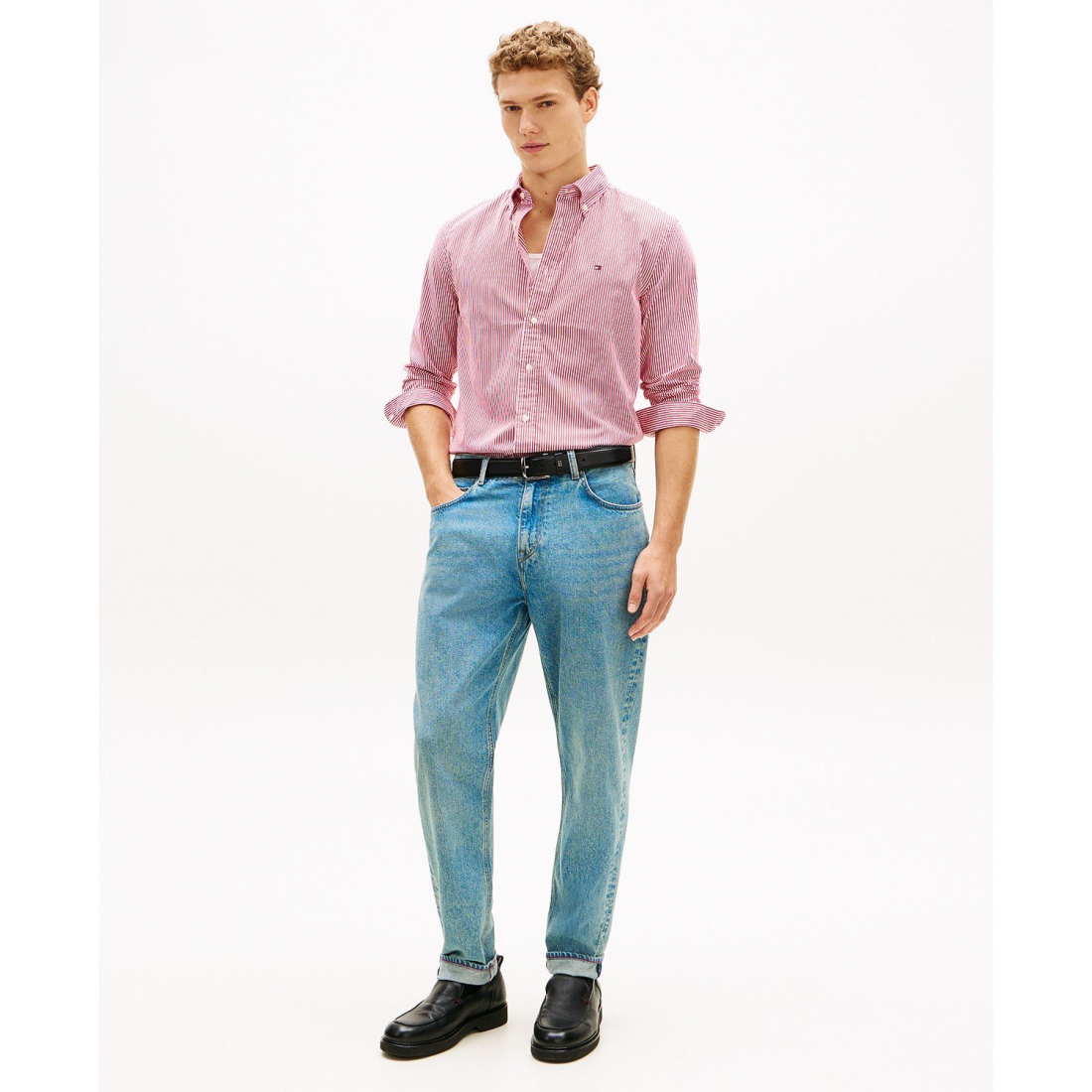 'Flex Poplin Striped Long-Sleeve Shirt' pour Hommes