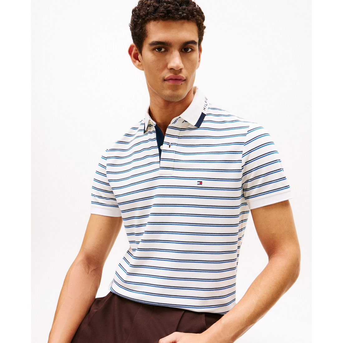 'Pique Graphic Collar Polo Shirt' für Herren