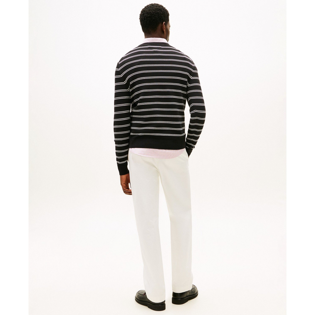 'Textured Cotton Crewneck Sweater' für Herren