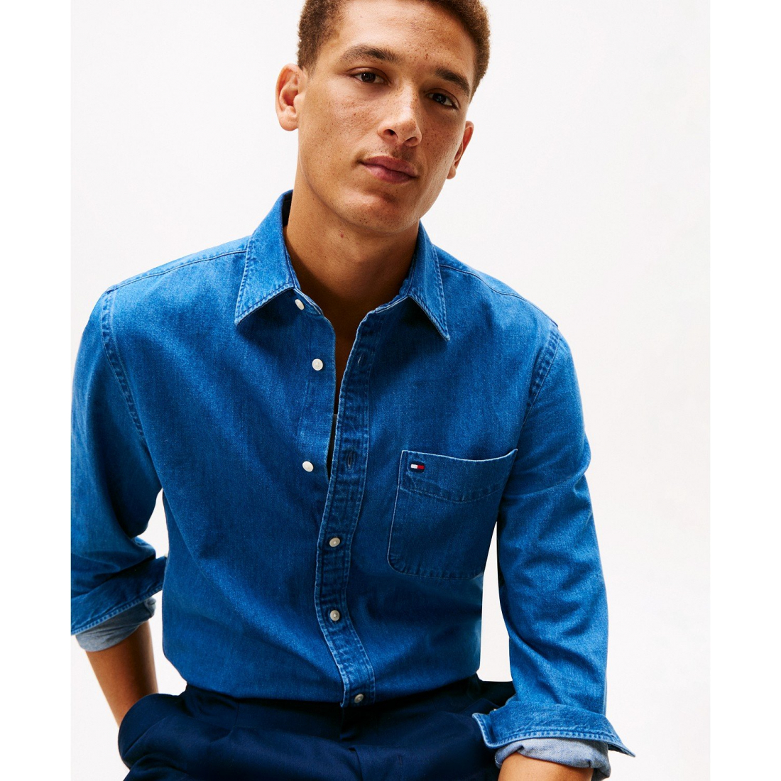 'Denim Long-Sleeve Shirt' für Herren