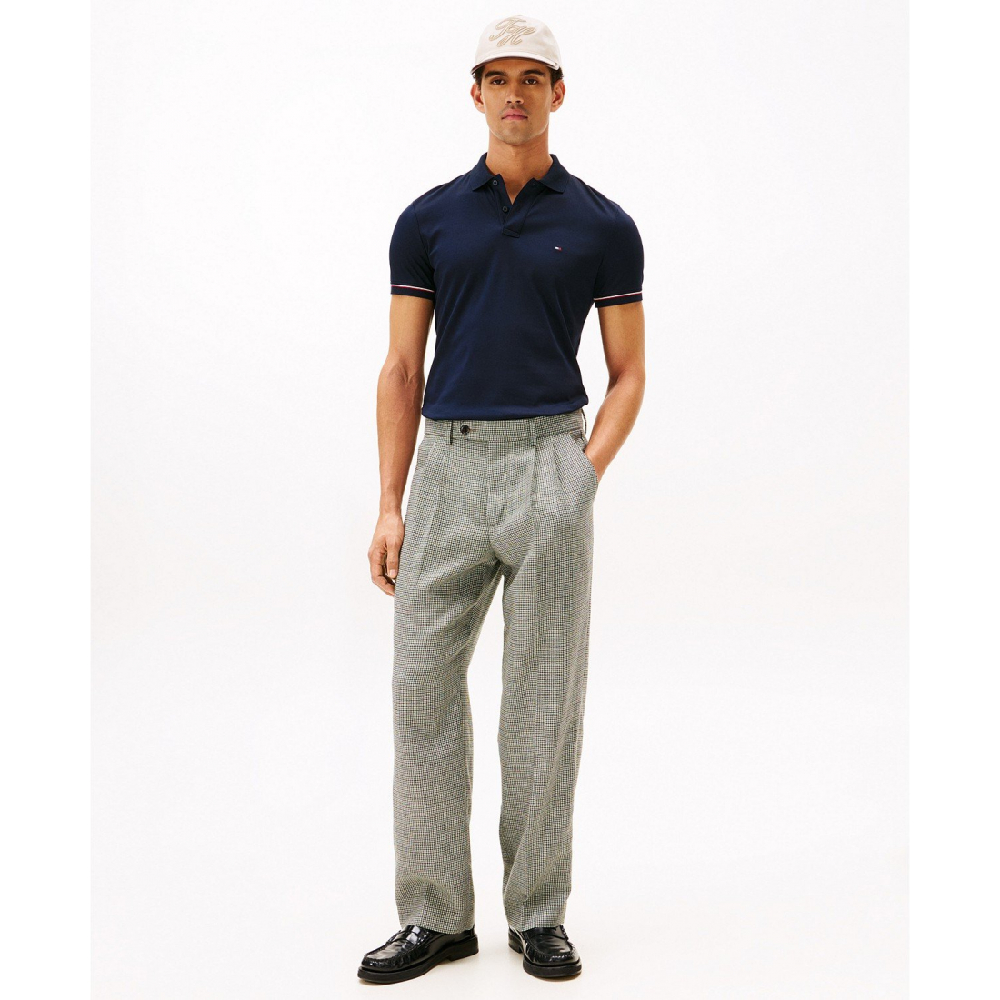 'Red, White, and Blue Cuff Slim Fit Polo' für Herren