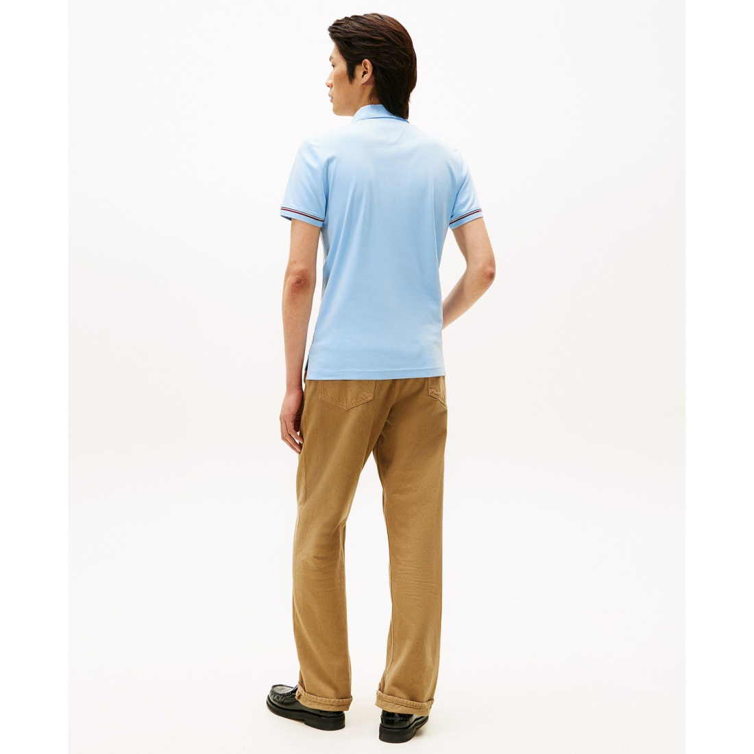 'Red, White, and Blue Cuff Slim Fit Polo' für Herren
