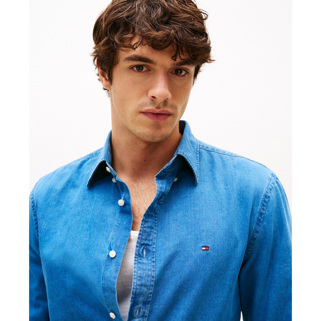 'Regular-Fit Cotton Chambray Shirt' für Herren