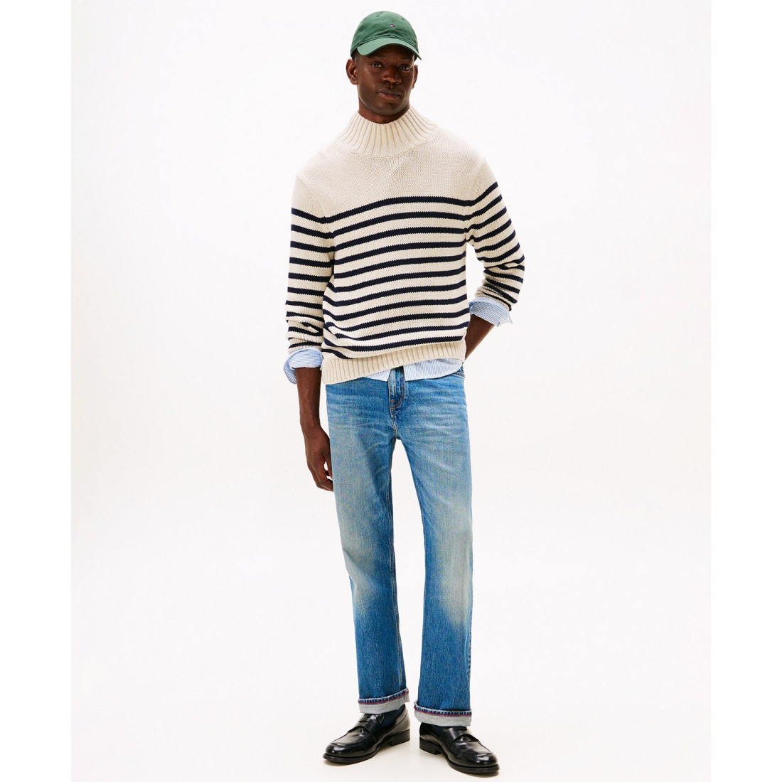 'Breton Stripe Mockneck Sweater' für Herren