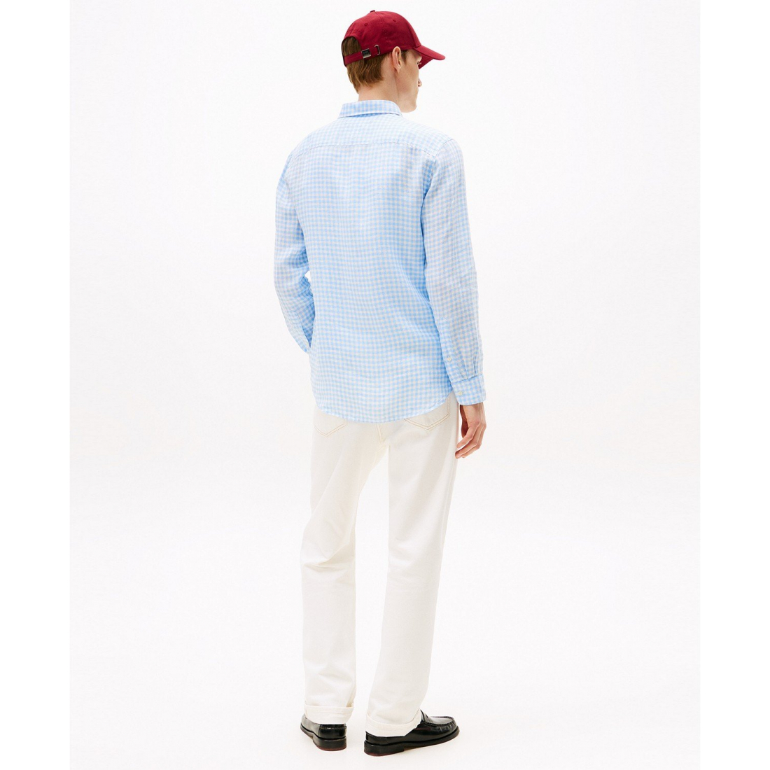 Men's 'Linen Gingham Button Up Shirt'