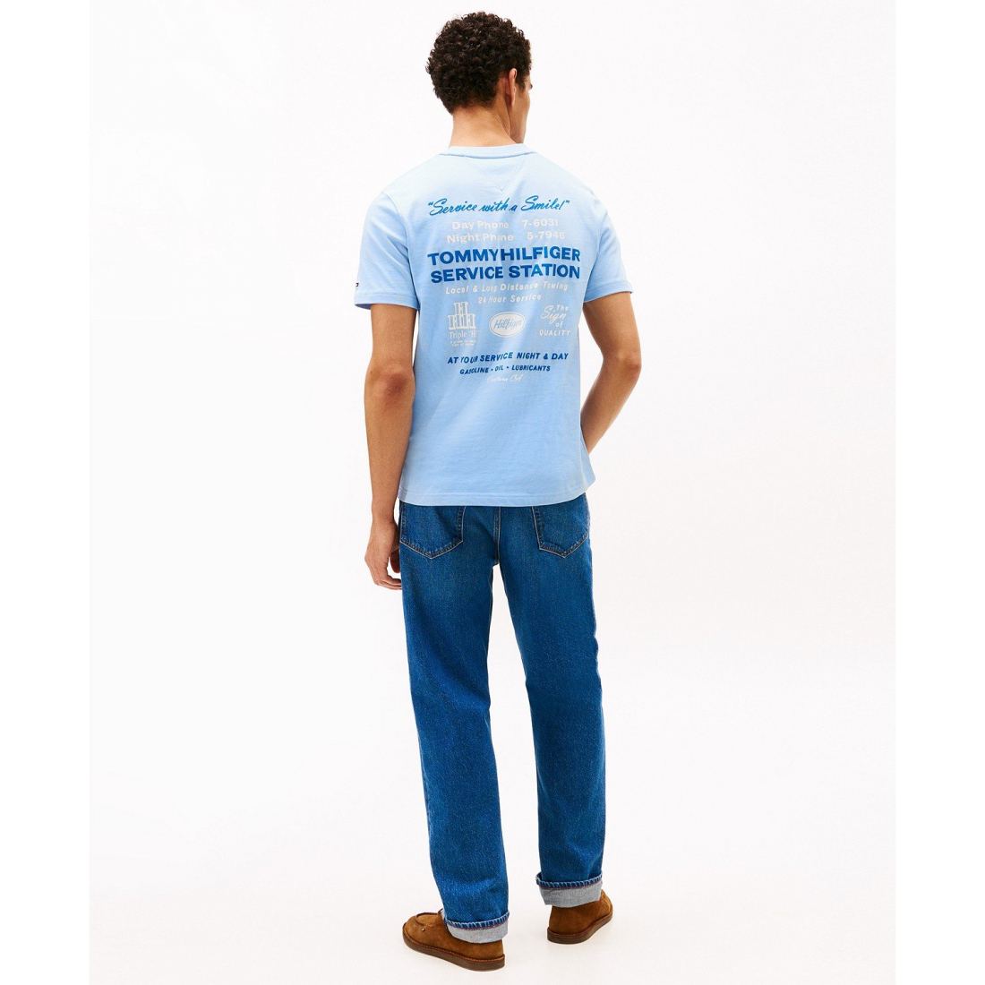 'Service Station Crewneck T-Shirt' für Herren