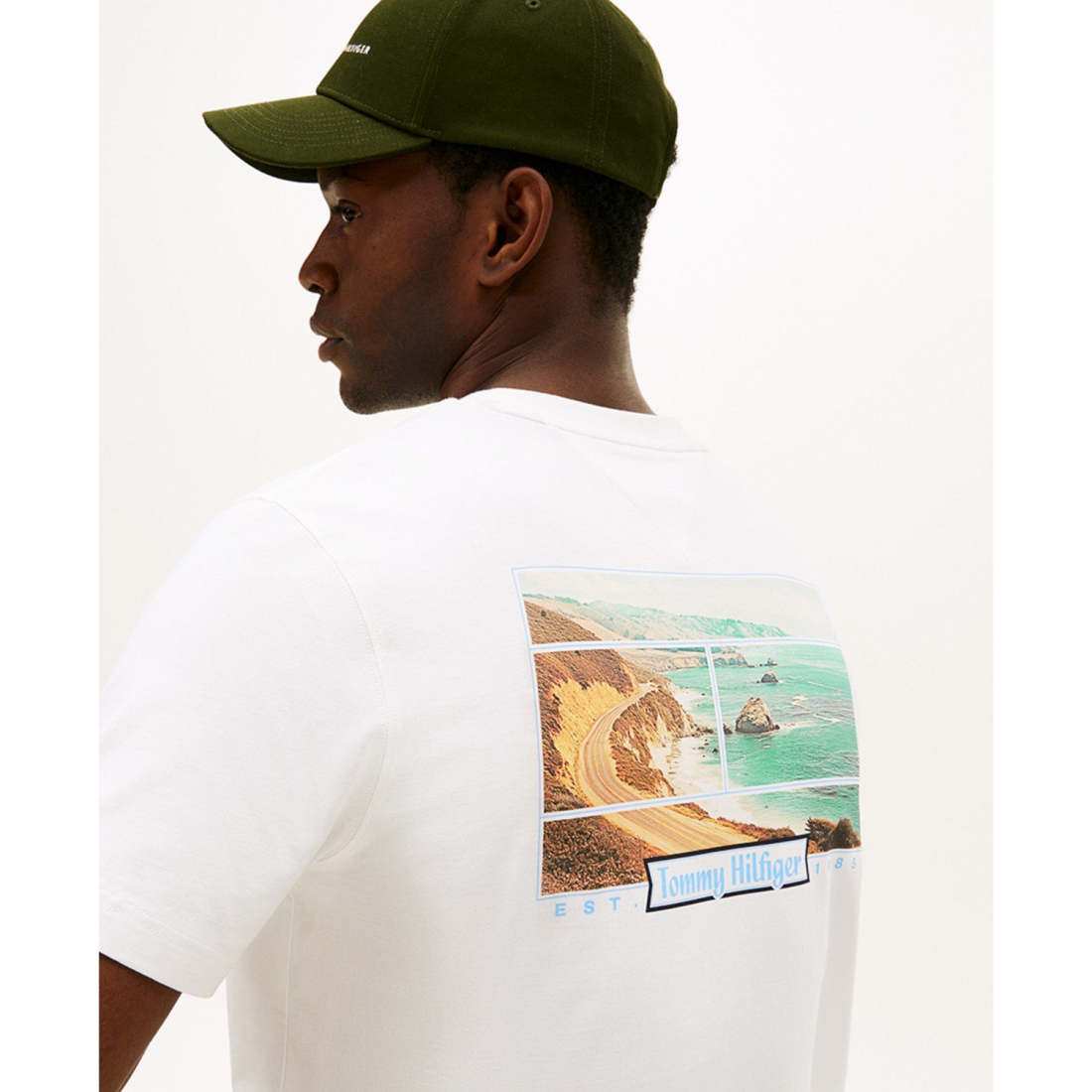 'Coast Photo Print T-Shirt' für Herren