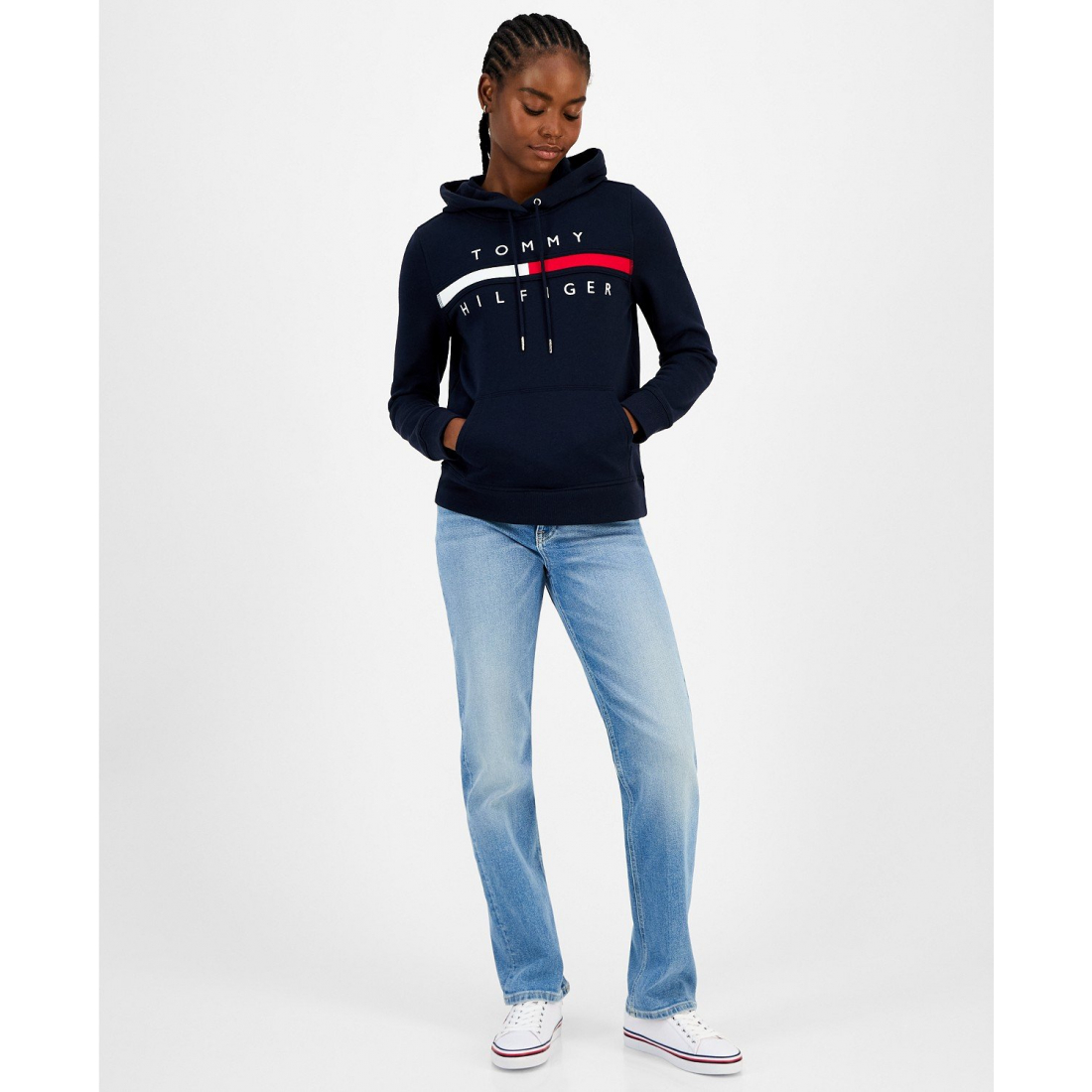 'Embroidered Logo Hooded Sweatshirt' pour Femmes