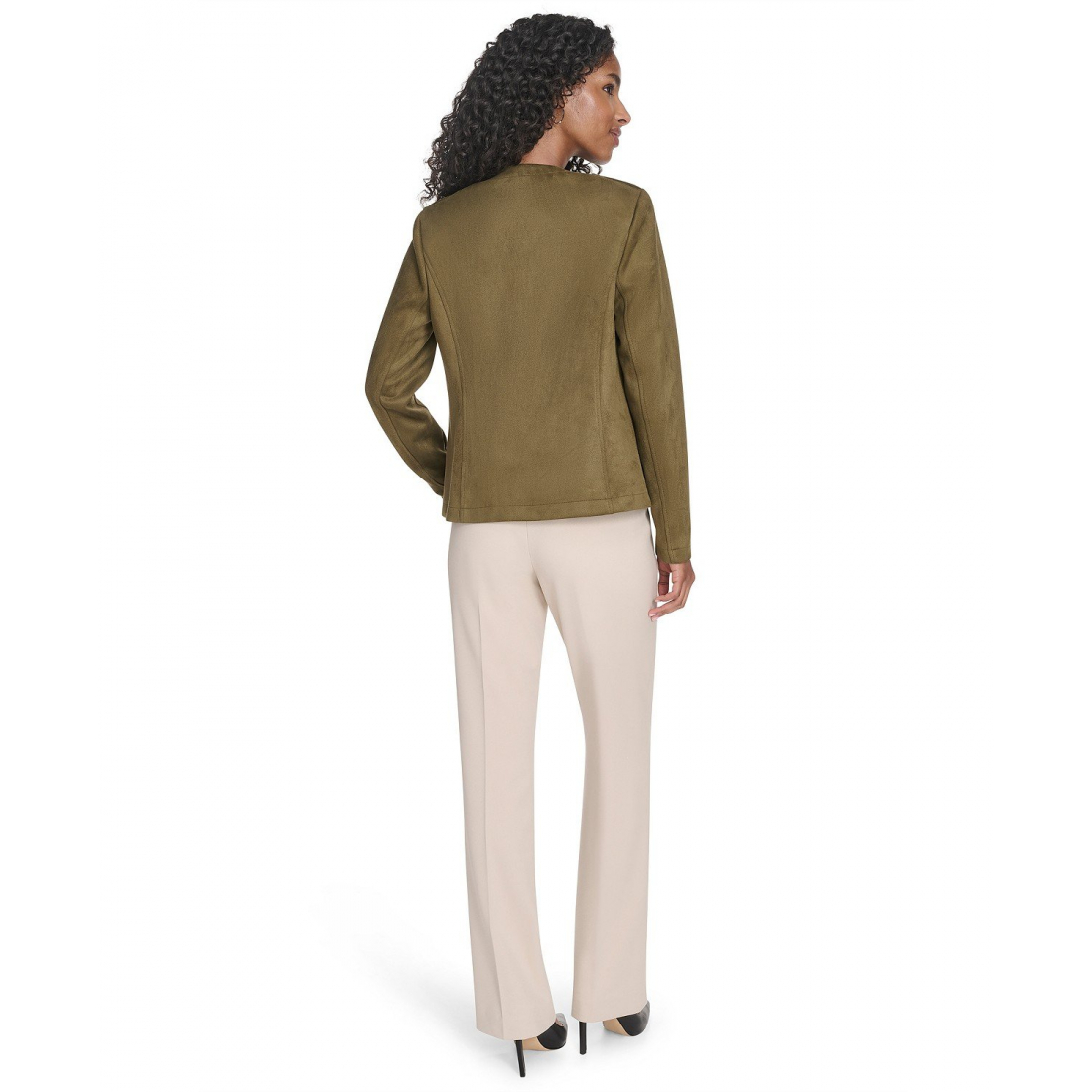 'Scuba Suede Long Sleeve Jacket' pour Femmes