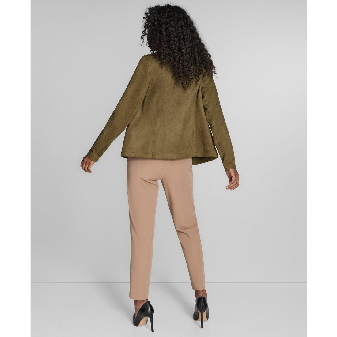 'Scuba Suede Long Sleeve Jacket' pour Femmes