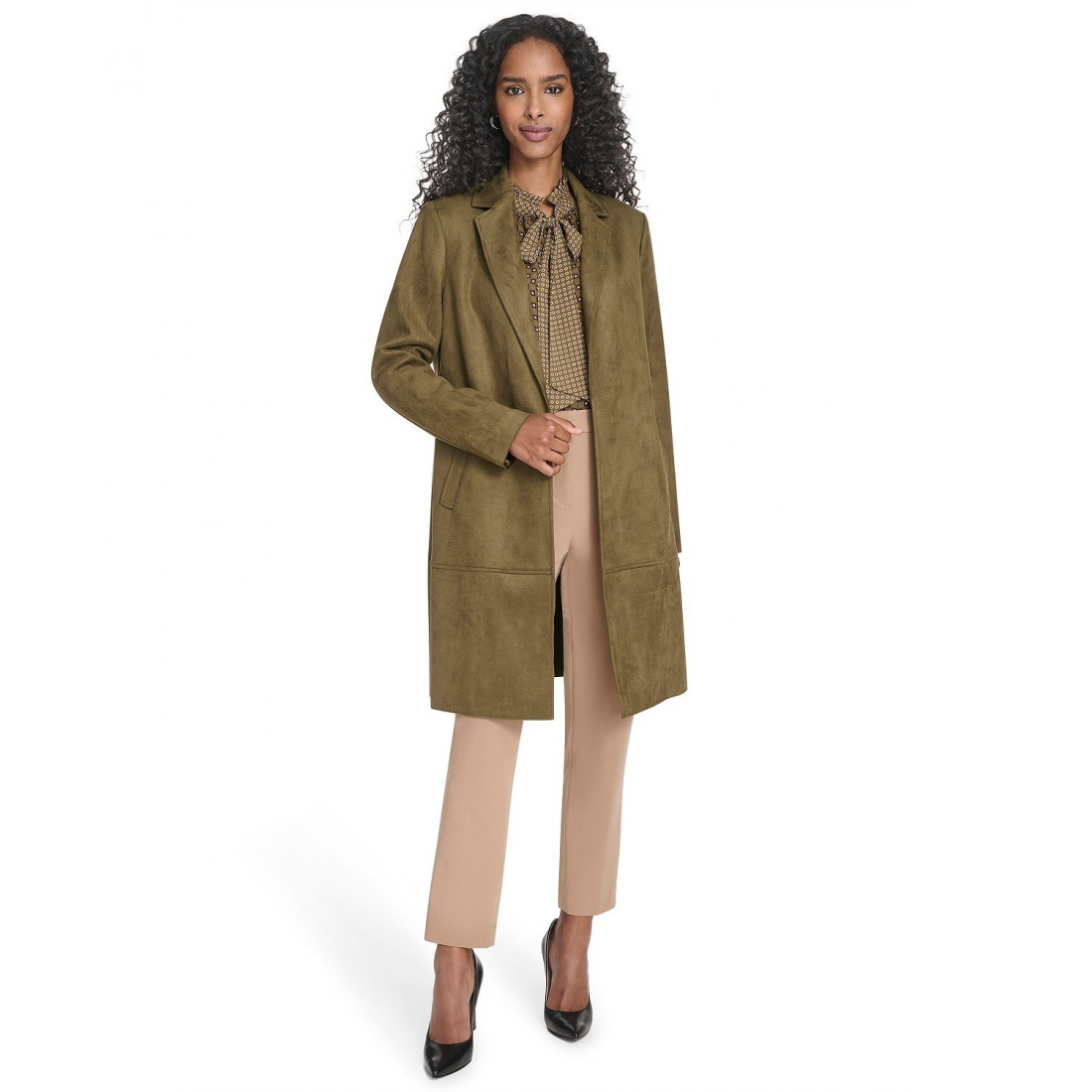 'Scuba Suede Long Sleeve Topper' pour Femmes