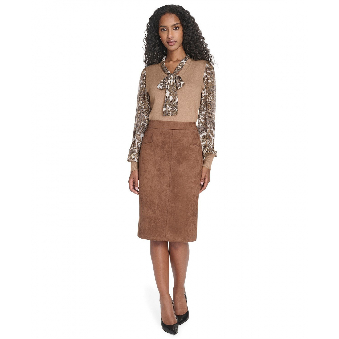 'Mixed Media Paisley Sweater' pour Femmes