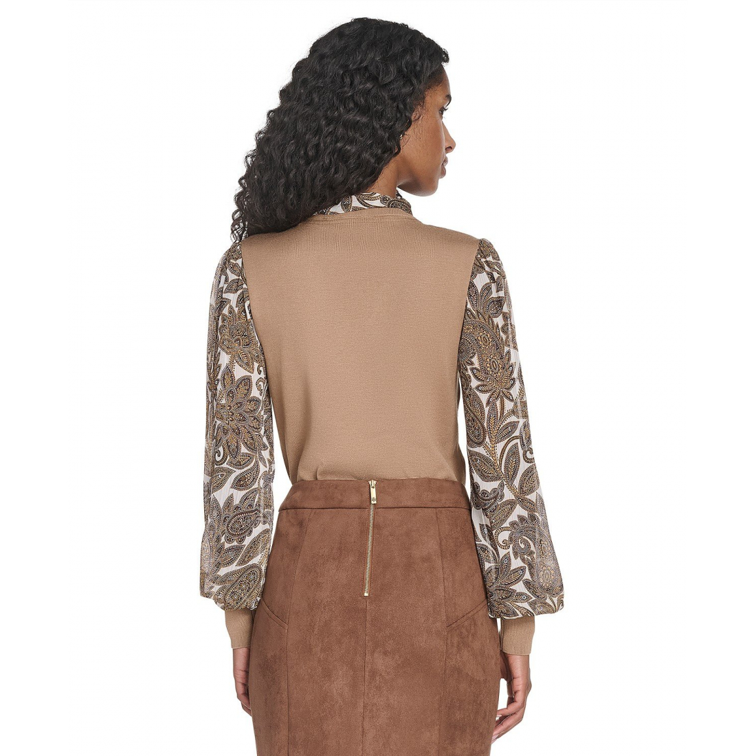 'Mixed Media Paisley Sweater' pour Femmes